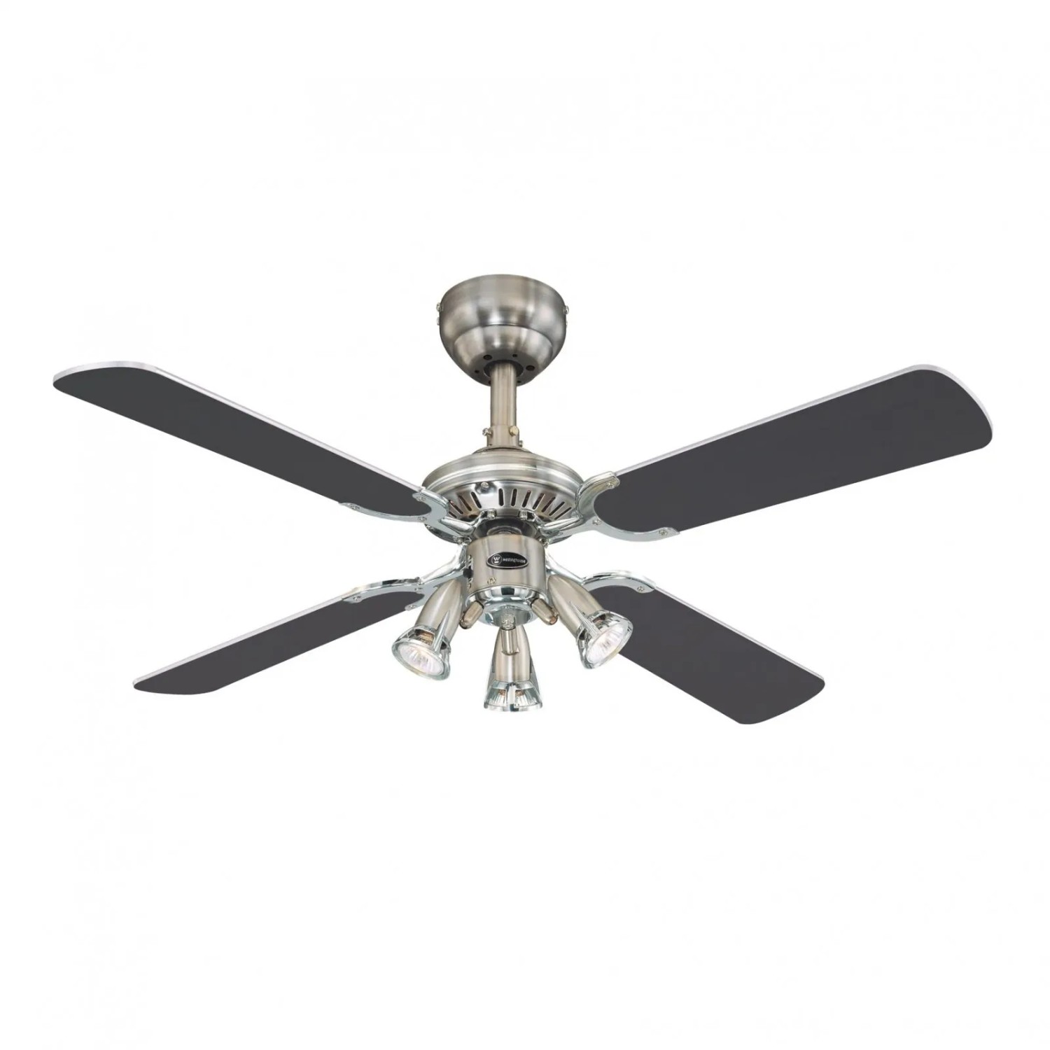 Westinghouse Deckenventilator Princess Euro, 105 cm, Zinn-Optik mit Beleuchtung.