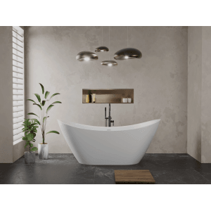 Bad Land Freistehende Badewanne IVAR 180x80 + Ablauf