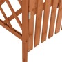Detailansicht der Holz-Pergola mit Tor von vidaXL, Tanne massiv, für Rankpflanzen im Garten.