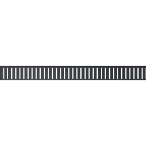 Alcadrain Duschrost PURE BLACK, 550 mm, für Entwässerungsrinnen, Edelstahl, Schwarz-Matt.
