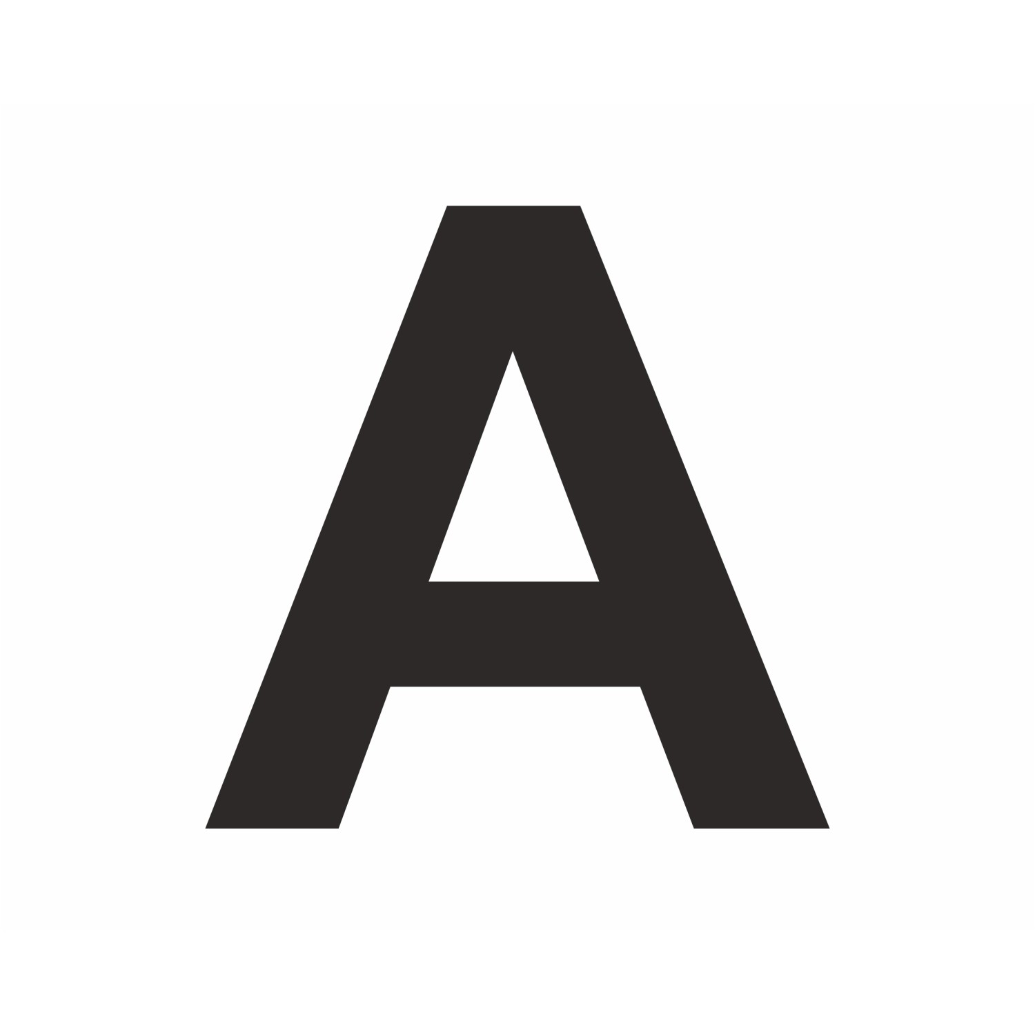 Aufkleber A'' Schwarz 6 cm Höhe PVC-Folie