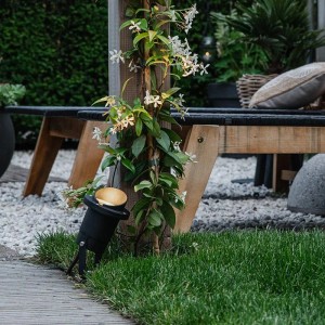 QAZQA Gartenstrahler Schwarz inkl. Kabel und Stecker IP65 Done