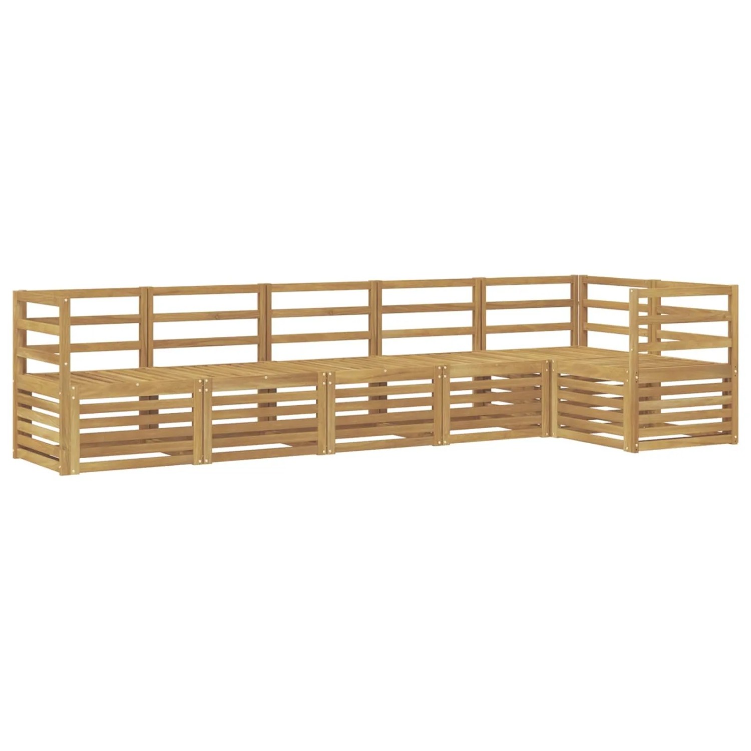 vidaXL Outdoor-Sofagarnitur 6-Tlg Weiß 304 x 126,5 x 73 cm 3391894