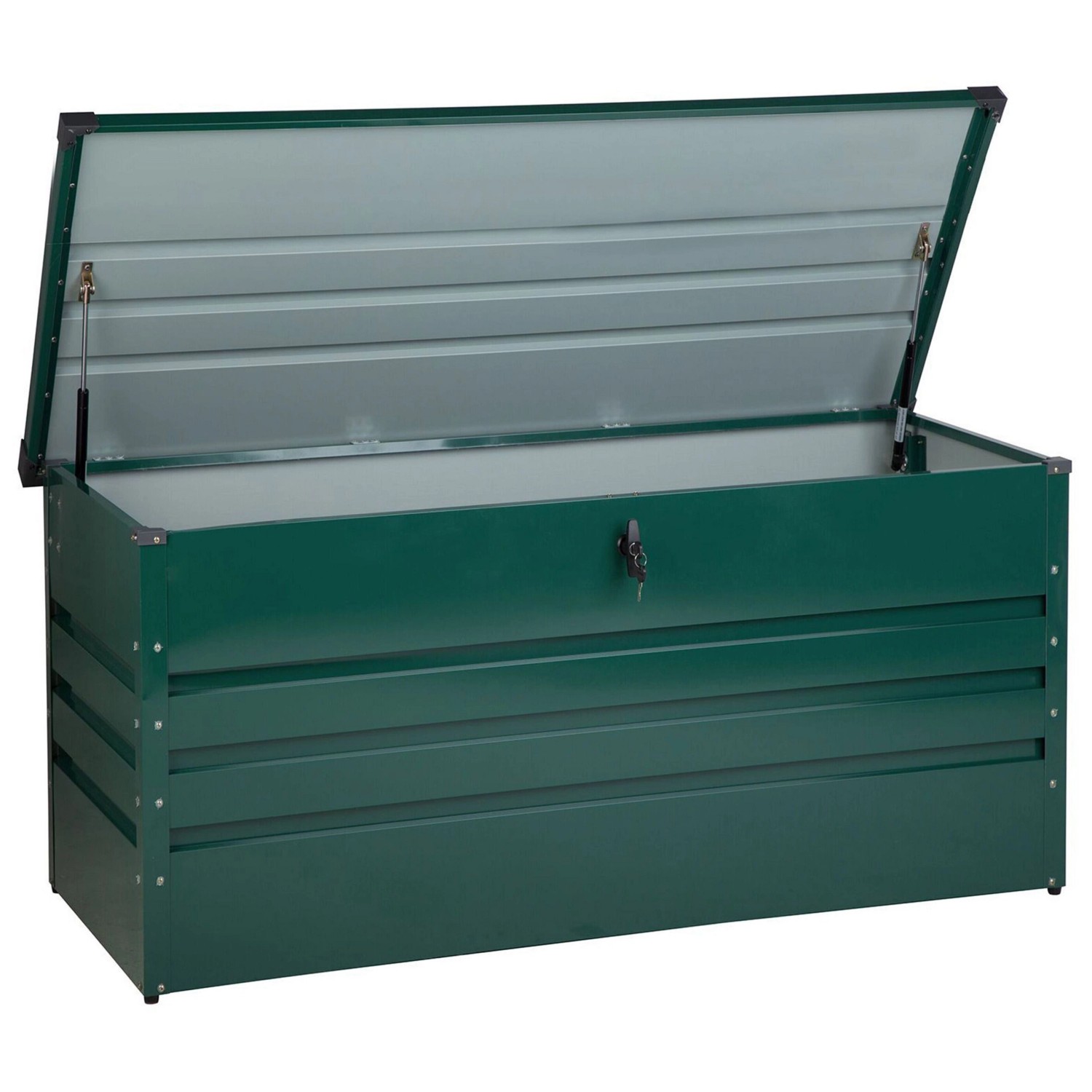 Beliani Truhe CEBROSA Dunkelgrün 62x132x64