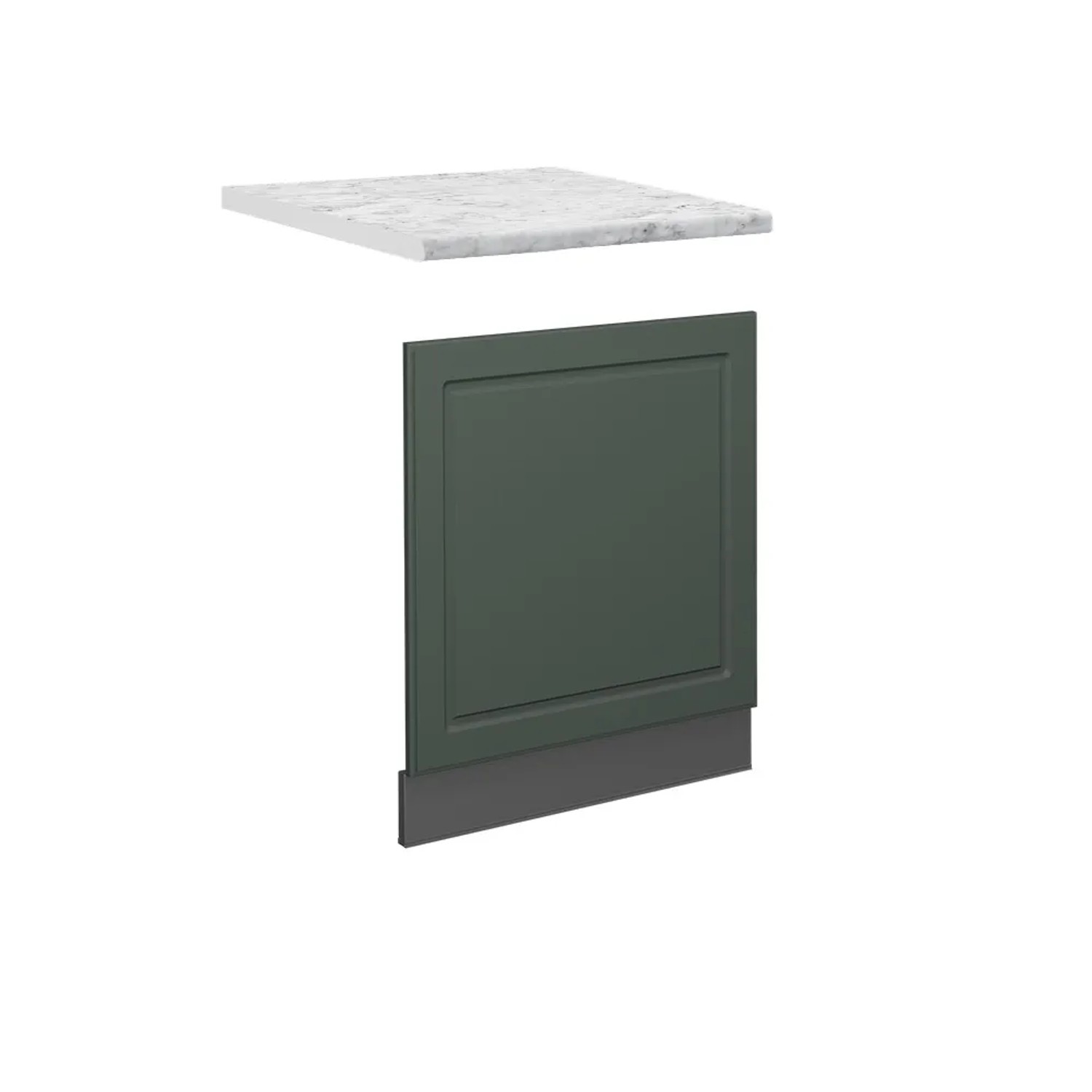 Vicco Frontblende Fame-Line Grün-Gold Landhaus/Anthrazit 60 cm AP Marmor