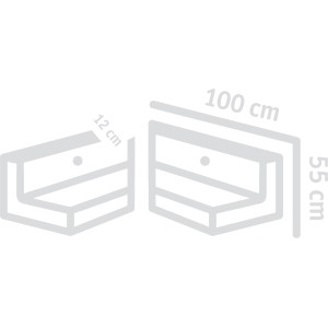 Diephaus L-Stein Ecke bewehrt Grau 90°: 2-teiliges Set für Mauersysteme, 55x100x12 cm.