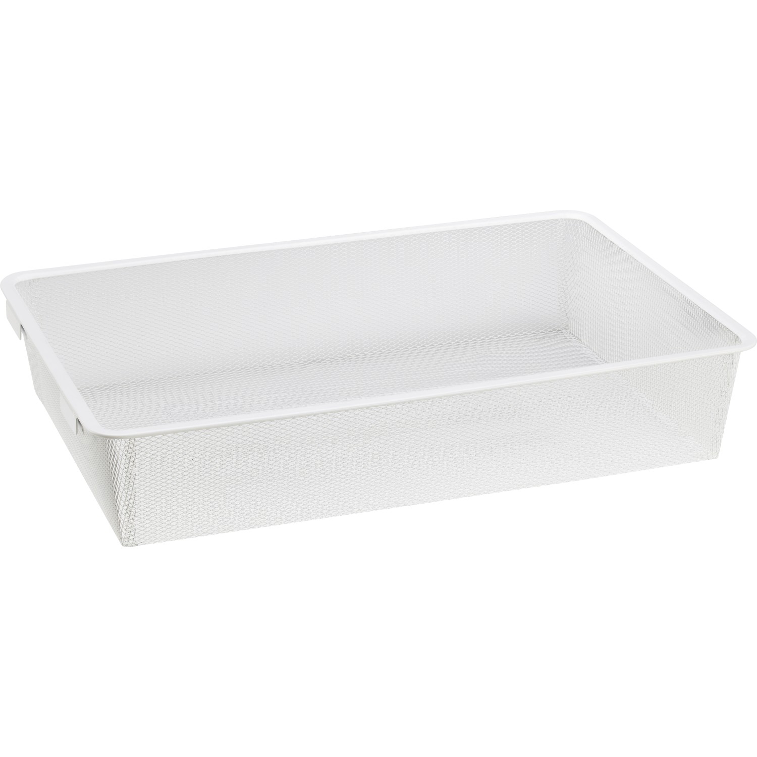 Metall-Drahtgitterkorb 12 cm x 39 cm x 60 cm Weiß-Matt