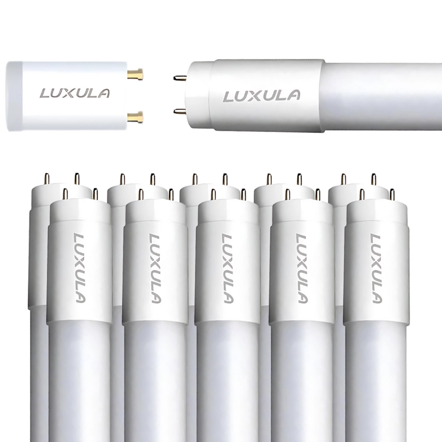LUXULA 10er-Set LED T8 Röhre 150cm Leuchtstoffröhre 120lm/W 22W 2640lm 6000K Kaltweiß Leuchtstofflampe mit Brücke