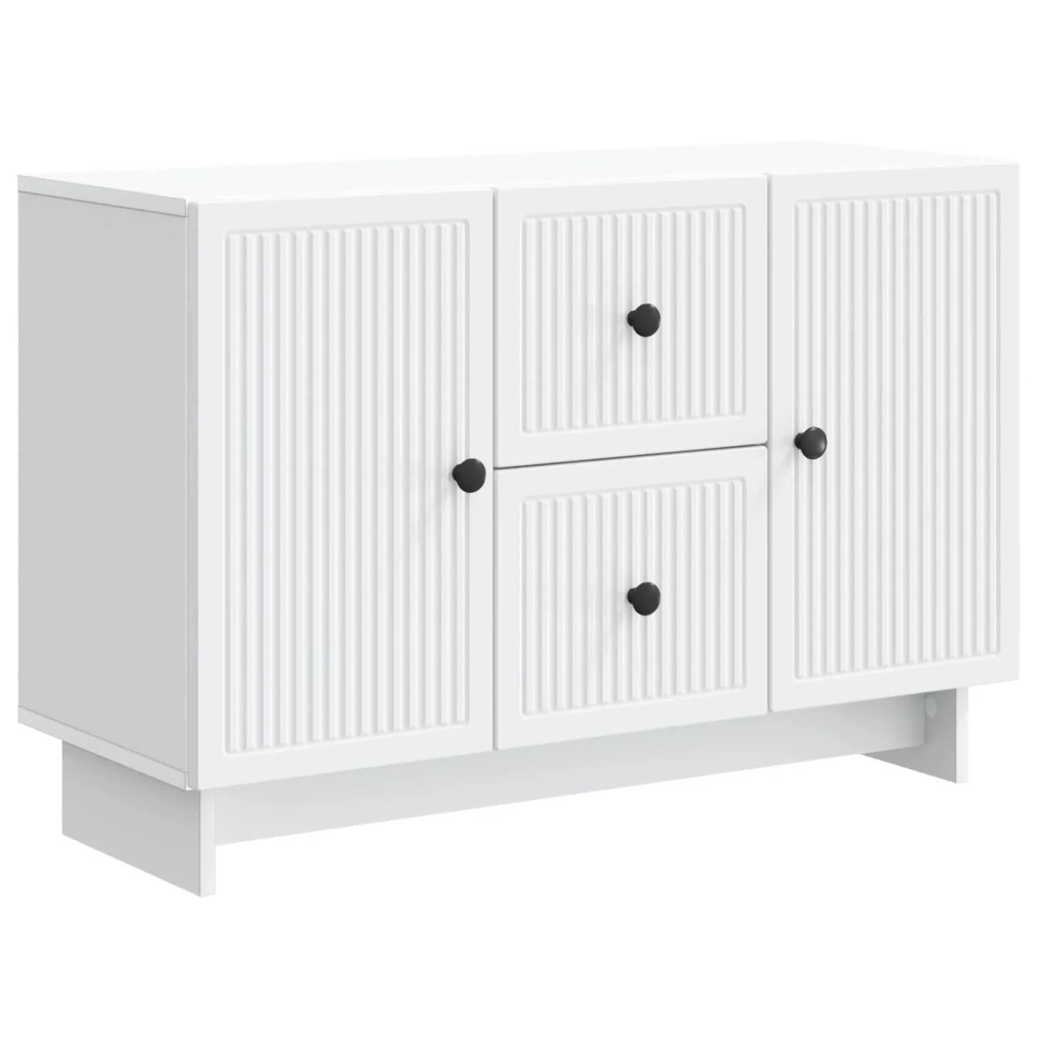 vidaXL Sideboard mit Schubladen Weiß 89 x 34,5 x 60 cm Holzwerkstoff 893965