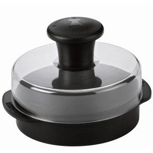 Weber Hamburgerpresse aus Kunststoff und Nylon, spülmaschinengeeignet.