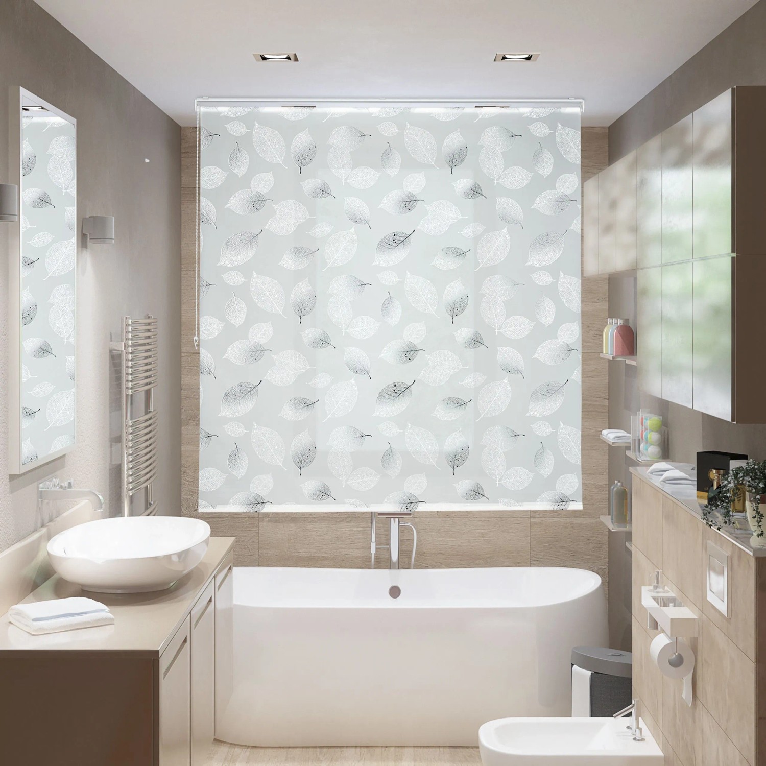 Relaxdays Duschrollo Kunststoff Aluminium Transparent Schwarz Weiß Wasserabweisend 160 cm x 240 cm 1,1 kg_2