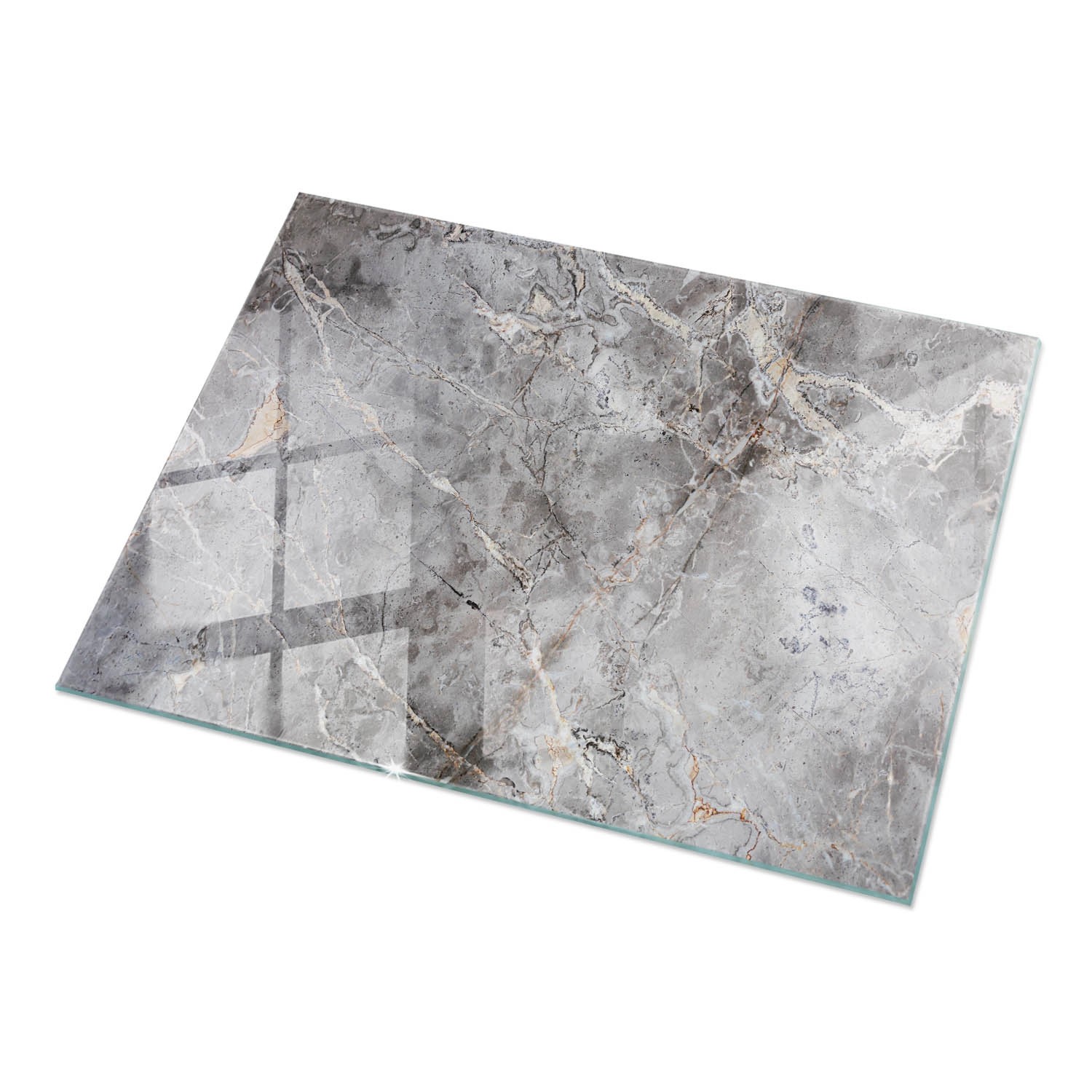 Tulup Tischplatte Natürliches Marmormuster Gartentischplatte 120x80 cm Grau günstig online kaufen