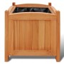 DELUKE Pflanzkasten Blumenkasten RIOS Braun 2 Töpfe 30x30x30cm Tannenholz Blumenkübel Aus Holz Pflanzkübel Quadratisch Pflanzgefäß_3