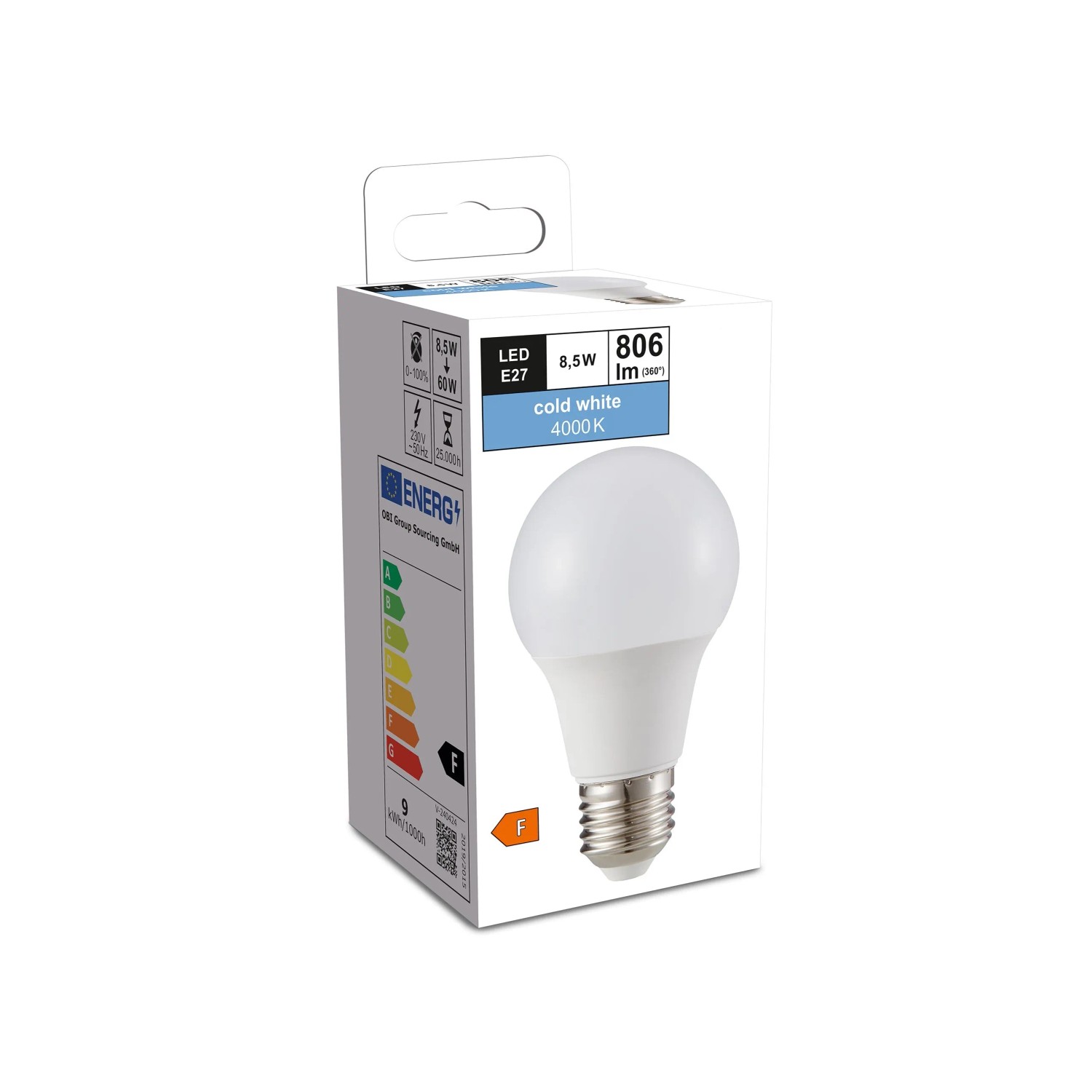 LED-Leuchtmittel E27 Glühlampenform 8,5 W warmweiß 806 lm 10,8 x 6 cm (H x Ø)_3