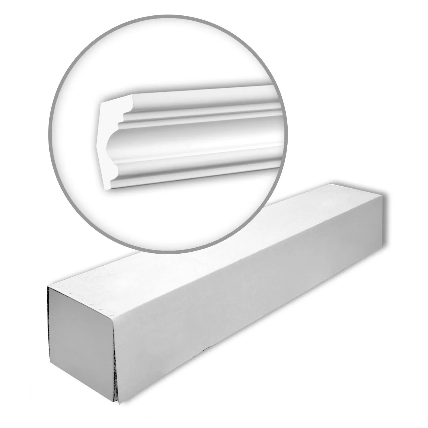 PROFHOME 150122 Eckleisten 1 Karton Set mit 28 Zierleisten 56 m Weiß