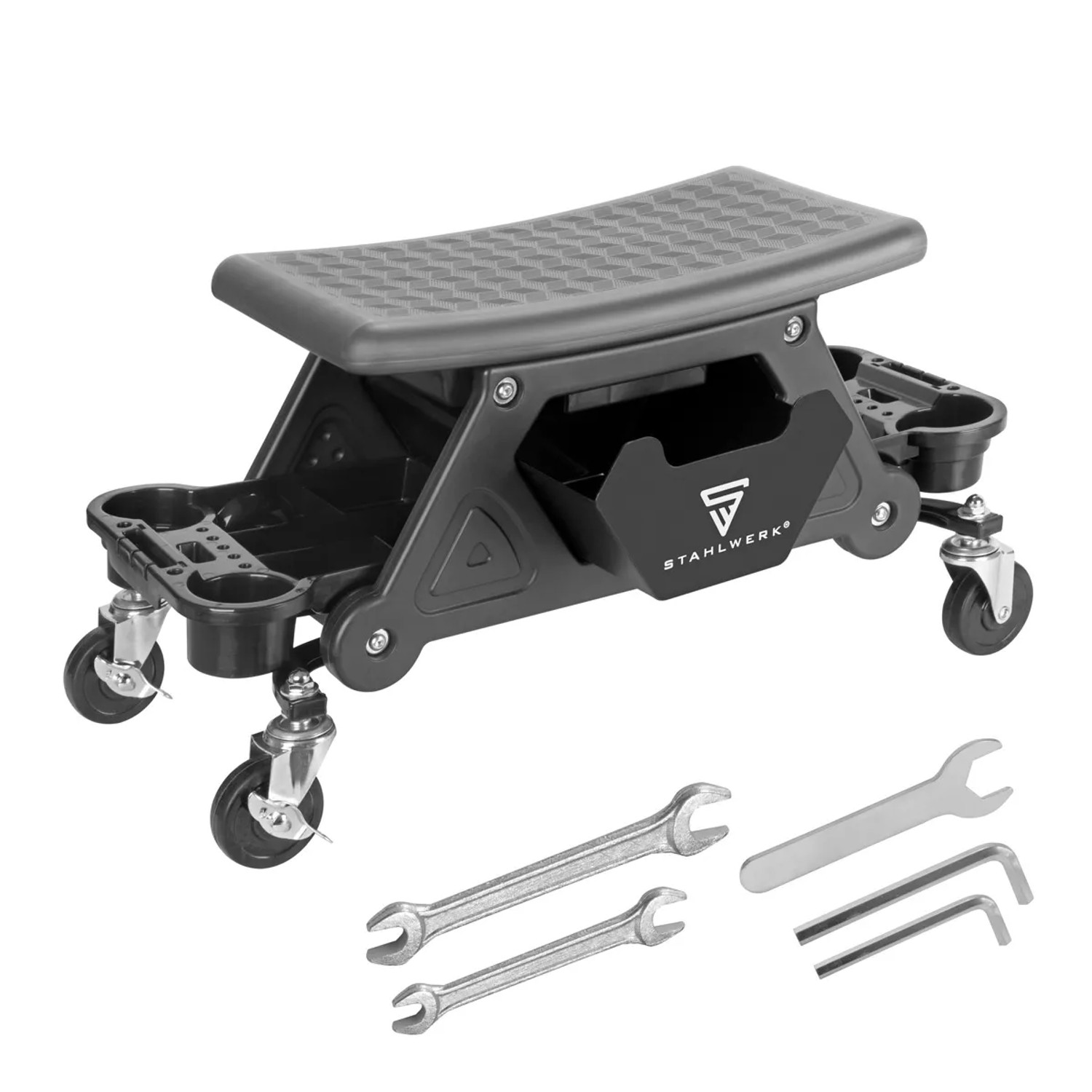 STAHLWERK Werkstatthocker WRS 185 mit 185 kg Tragkraft Werkstattsitz Rollhocker