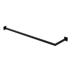 Schwarze ML-Design Kleiderstange Übereck zur Wandmontage, 110cm breit.