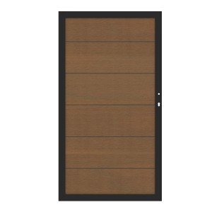 Tor System WPC Platinum XL 98 x 180 cm Braun-Anthrazit