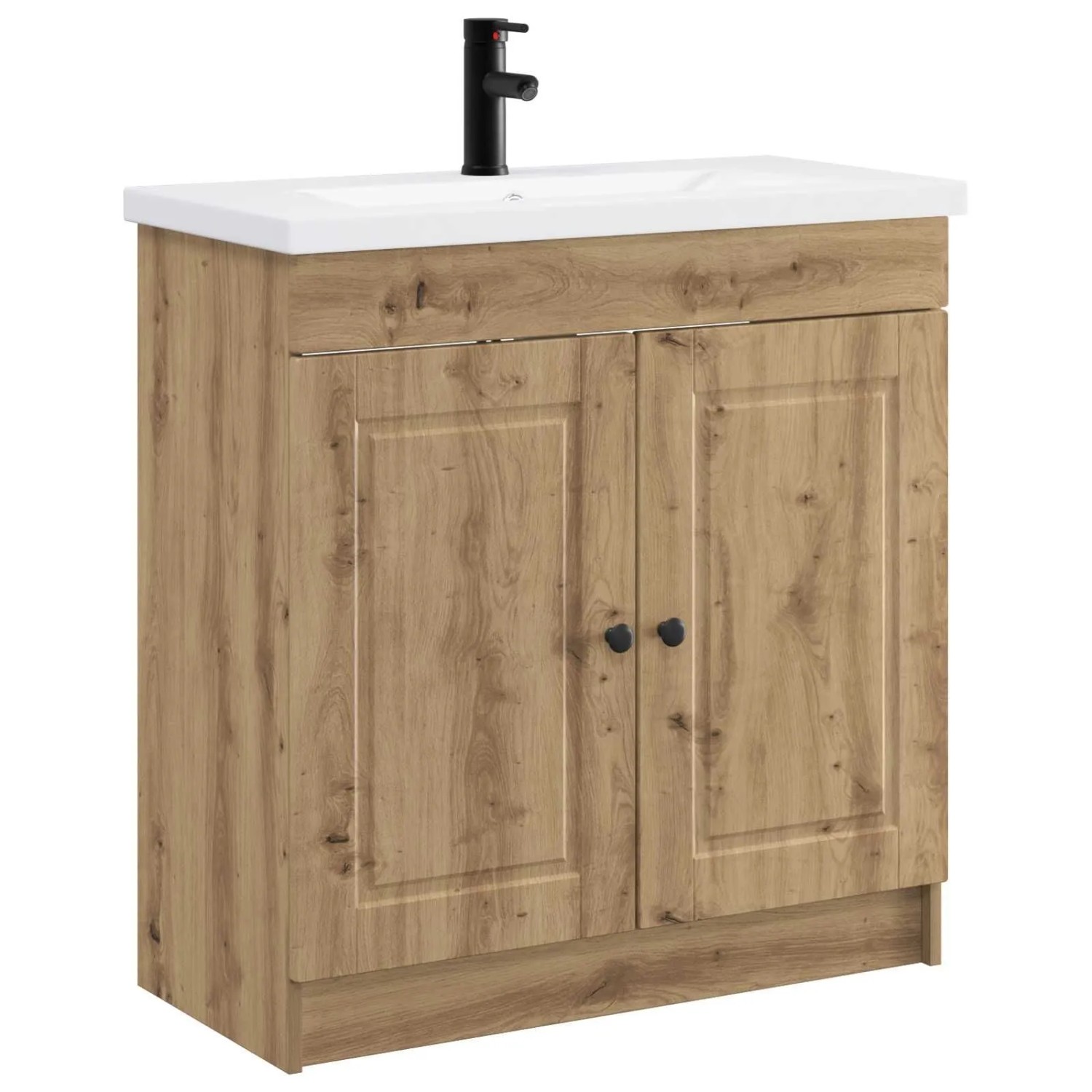vidaXL Badezimmermöbel-Set Artisan-Eiche 78,5 x 37,5 x 81 cm 3404143