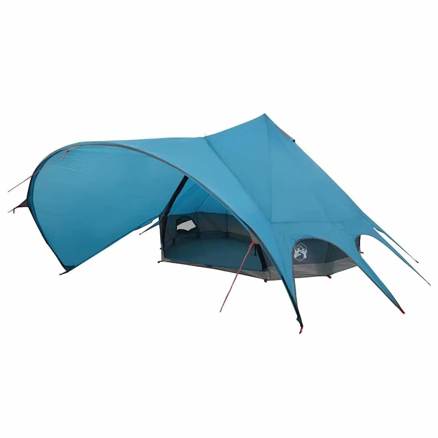 vidaXL Teepee Zelt mit Dach Blau und Grau 600 x 600 x 347 cm 42004015
