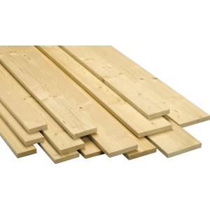 Glattkantbretter, Fichte/Tanne, 26x190x2100 mm, gehobelt, für Innenausbau.