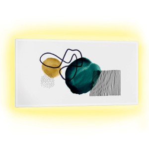 Klarstein Mojave 1000 Smart 2-in-1 Heizgerät Infrarot Konvektor 120x60 cm 1000 W RGB-Licht Mehrfarbig