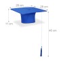 Relaxdays Doktorhut 2er Set Polyester Blau Elastisch 11 cm x 28 cm x 28 cm 60 g_4