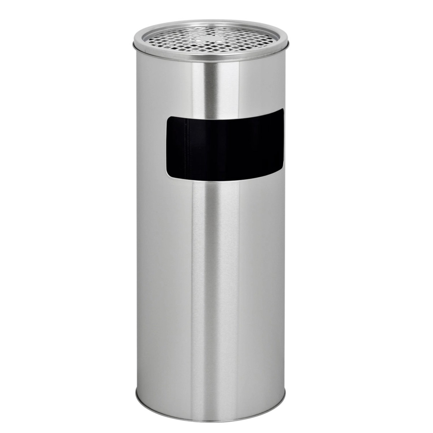 Svita 30L Standaschenbecher Eimer Aschenbecher Mülleimer Ascher 60x25cm Silber