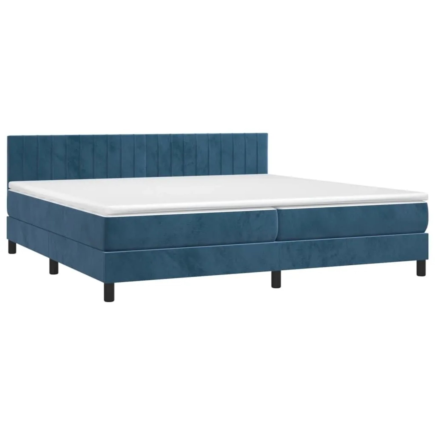 vidaXL Boxspringbett mit Matratze Dunkelblau 200x200 cm Samt 3141447 günstig online kaufen