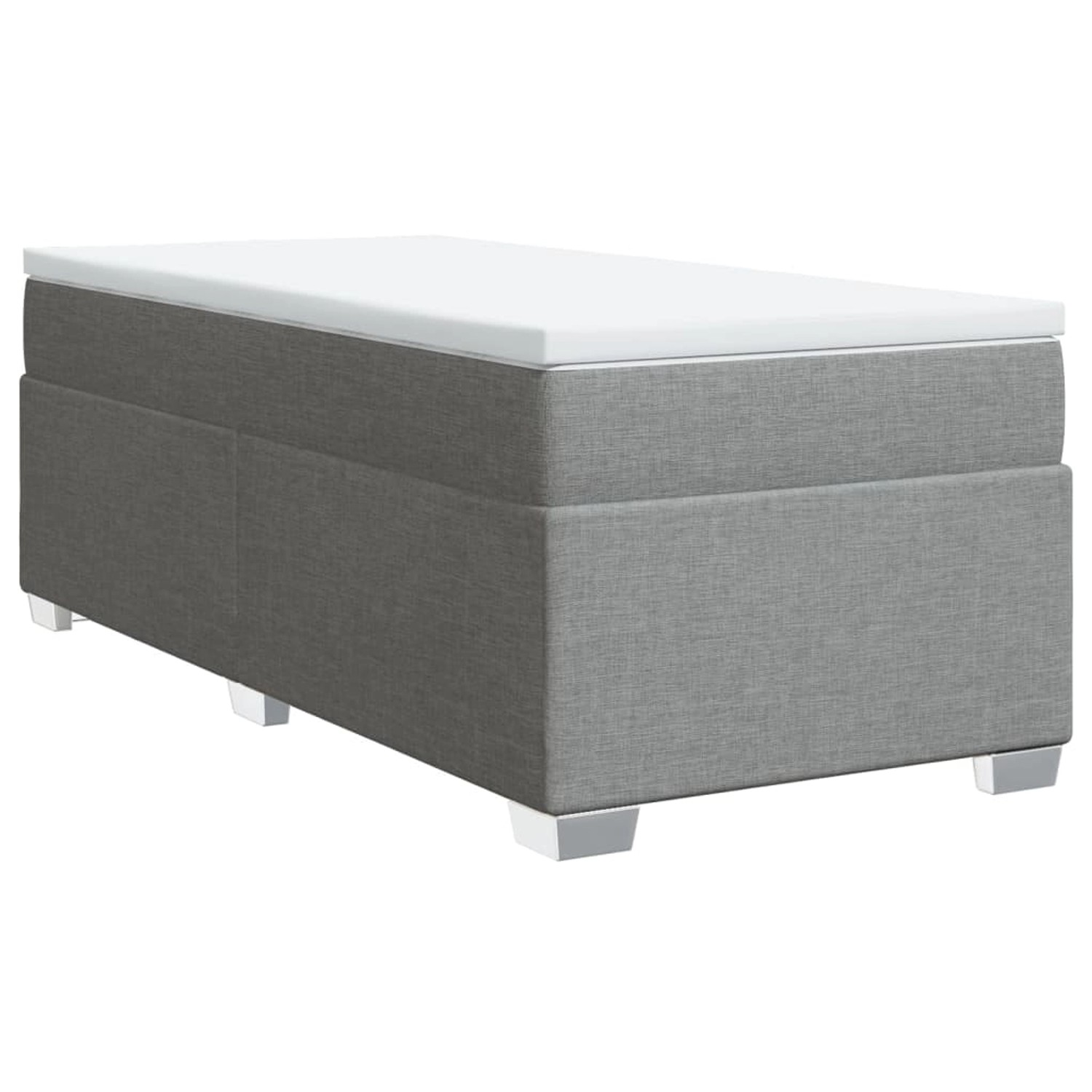 vidaXL Boxspringbett mit Matratze Hellgrau 100x200 cm Stoff2104871 günstig online kaufen