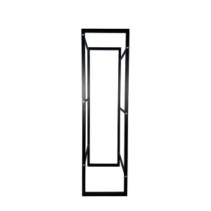 Schwarzer Schulte Flaschenkastenständer (115x60x32cm) aus Metall für 6 Kästen.