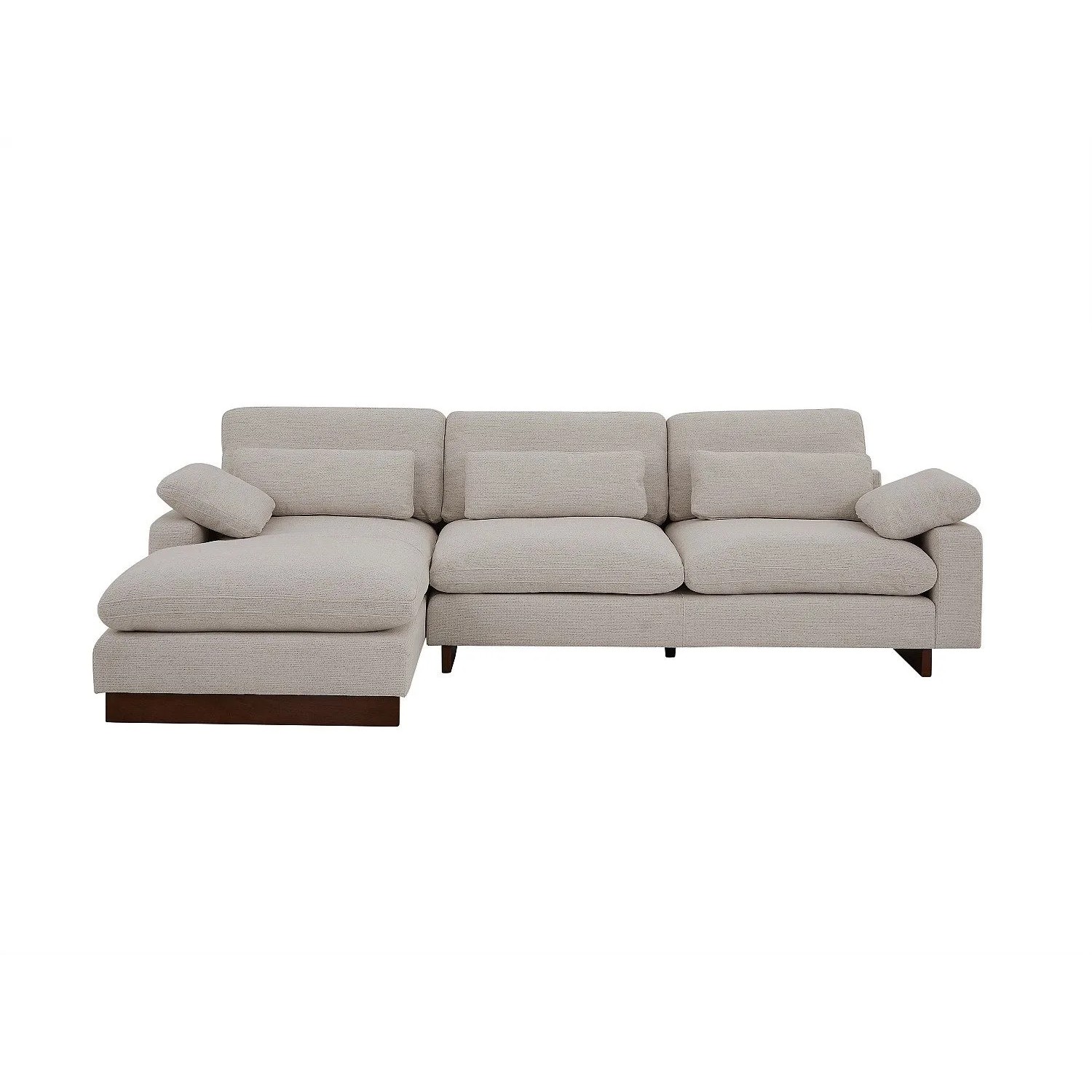 Vente-unique Sofa Ohne Schlafmöglichkeit Mabono Taupe 314 cm