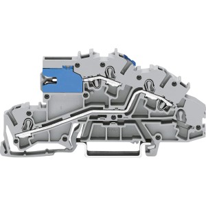 Wago Installationsetagenklemme NT/L/PE, 4mm², mit N-Trennschlitten, Detailansicht.