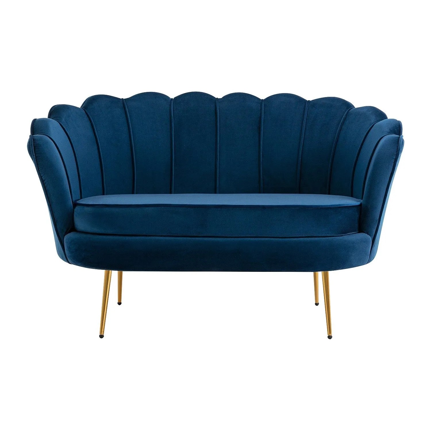 Vente-unique Sofa Ohne Schlafmöglichkeit Dandelion Marineblau 124 cm
