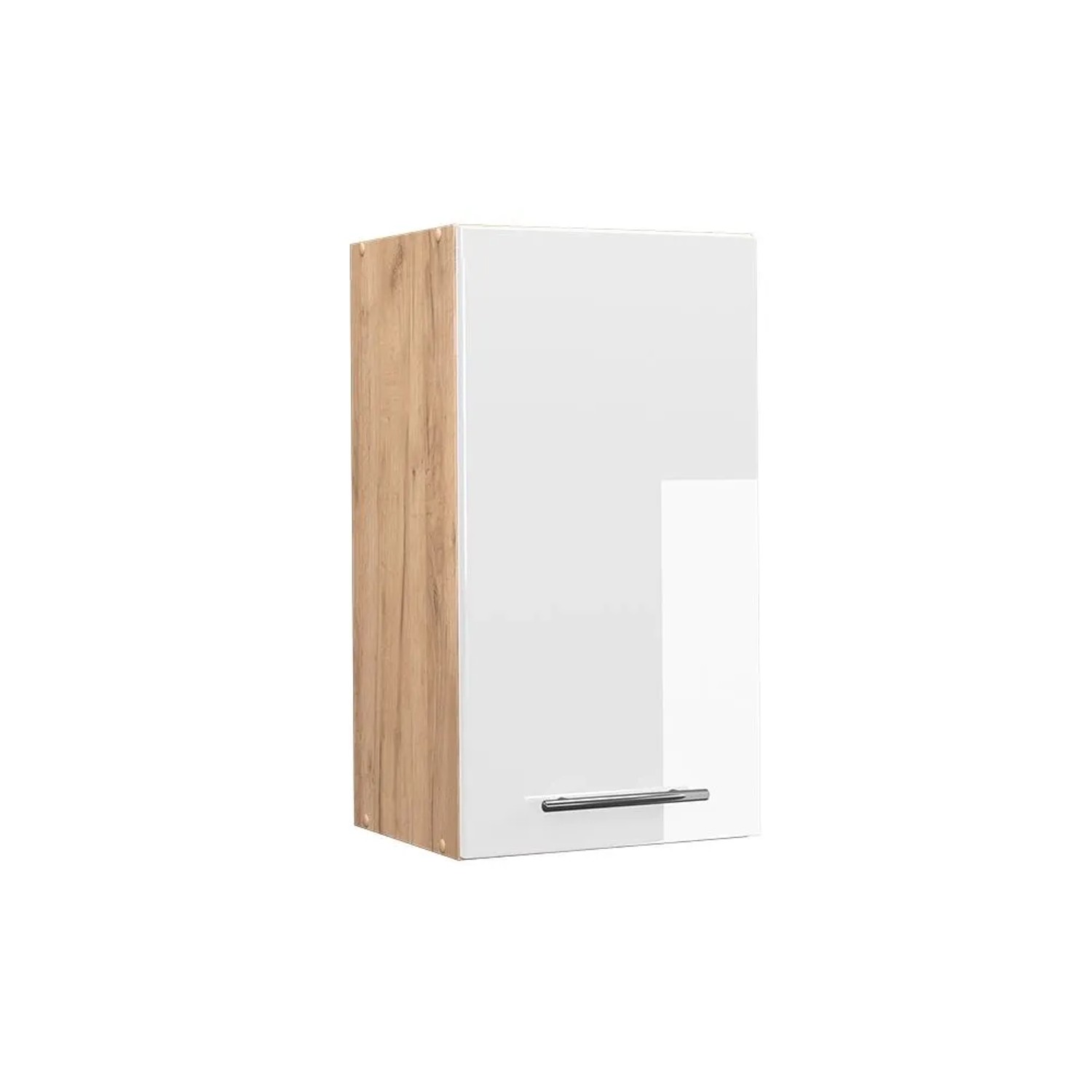 Vicco Hängeschrank Fame-Line Hängender Küchenschrank Weiß Hochglanz Goldkraft Eiche 40 cm