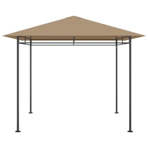 vidaXL Pavillon, 3x3m, Taupe, Stahlgestell mit Stoffdach für Garten, Terrasse oder Outdoor-Events.