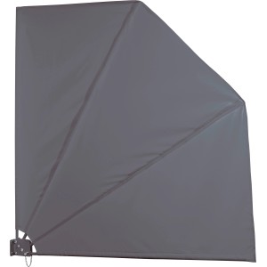 Anthrazitfarbener Balkonfächer Danville 140x140 cm als Sicht- und Windschutz für den Balkon.