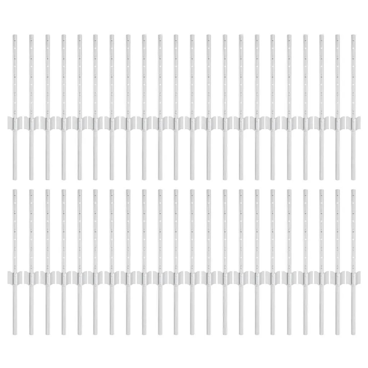 vidaXL Zaunpfosten 44 Stk Silber 80 cm Stahl 3335947 günstig online kaufen