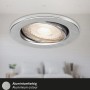 Briloner LED-Einbaustrahler in Aluminium, runder Spot für Innenräume.