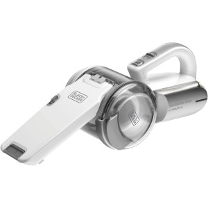 Black+Decker Akku-Handstaubsauger Dustbuster Pivot PV1820L in Weiß und Grau.