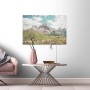 Leinwandbild mit Dolomiten Alpen Berglandschaft im Wohnzimmer. Wanddeko mit Bergmotiv auf Keilrahmen.