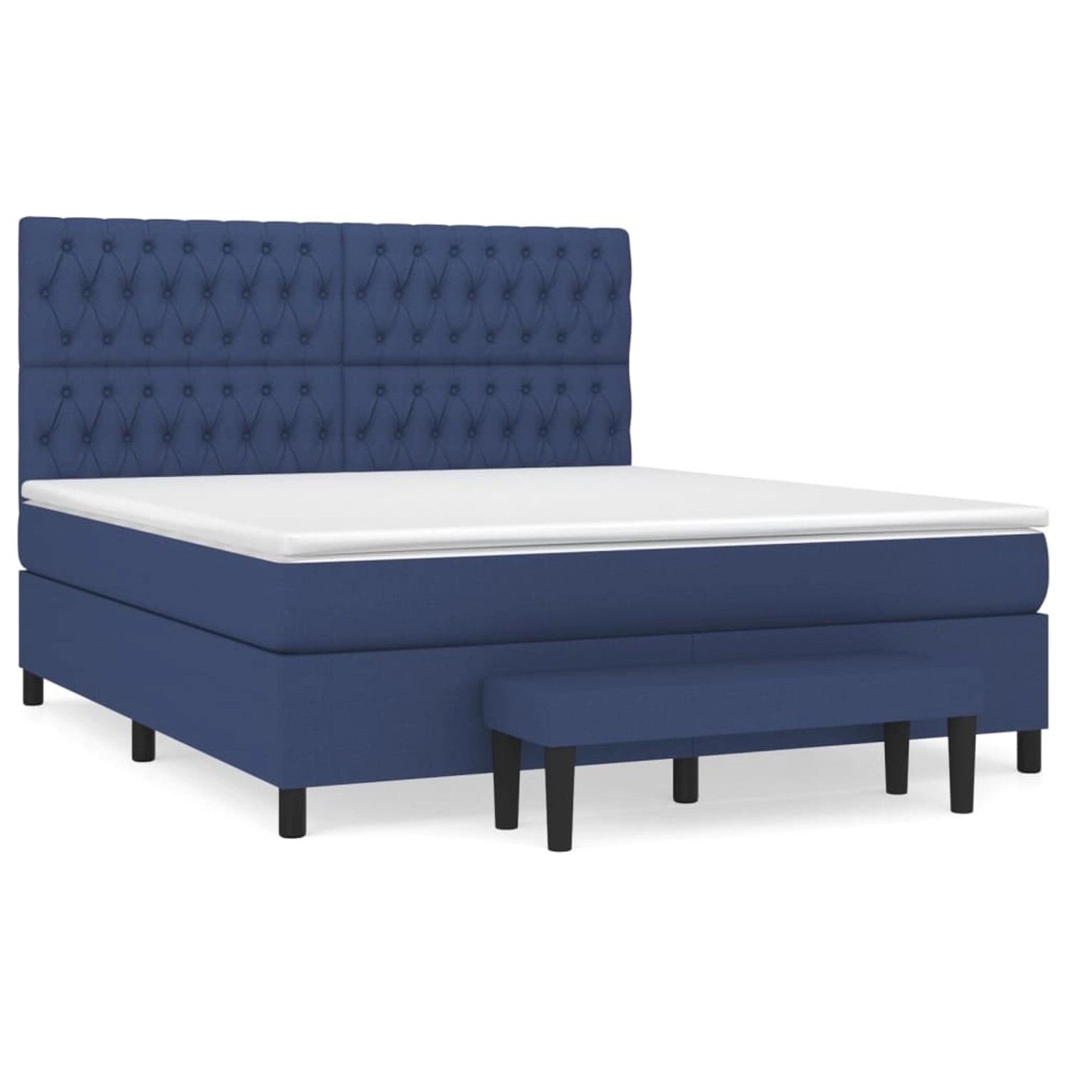 vidaXL Boxspringbett mit Matratze Blau 180x200 cm Stoff1392990 günstig online kaufen