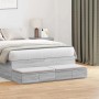 vidaXL Bettschubladen in Grau Sonoma, 120 cm breit, aus Holzwerkstoff. Praktische Aufbewahrung für das Schlafzimmer.