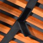 Detailaufnahme: Graphitgraue Beautissu Deckchair Auflage mit Befestigungsband auf Holzliege.