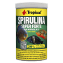Tropical Fischfutter Granulat Super Spirulina Forte, 1000ml Dose mit Fischabbildungen.