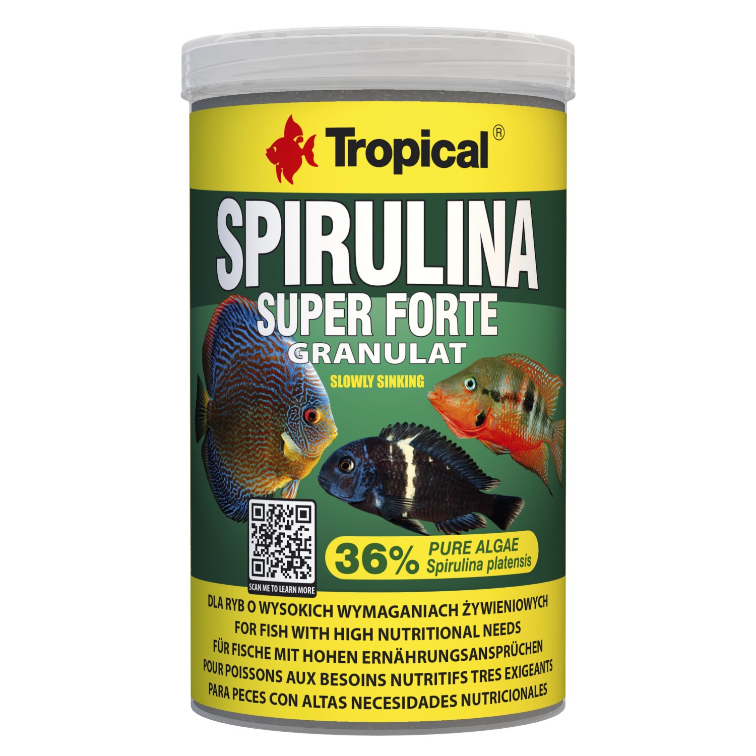 Tropical Fischfutter-Granulate Super Spirulina Forte 36 % Granulat 1.000 ml