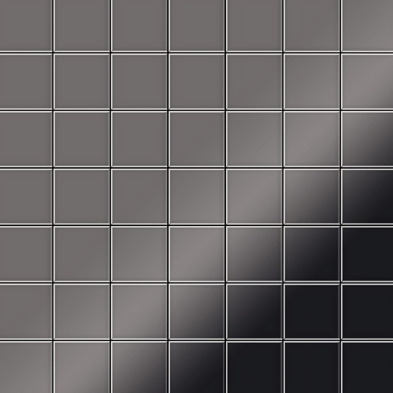 ALLOY Mosaik Fliese Massiv Metall Titan Hochglanz Dunkelgrau 1,6mm Attica-t günstig online kaufen