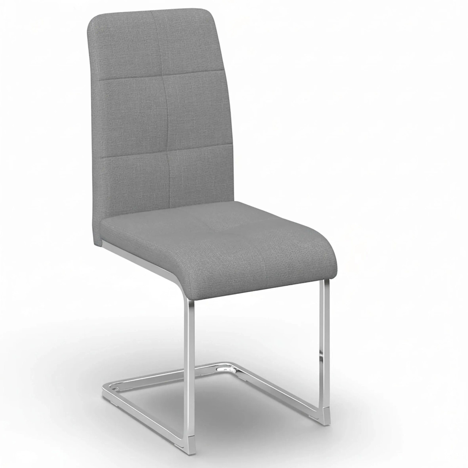 Bessagi Home Schwingstuhl Lucie Grau Leinenoptik Gepolstert