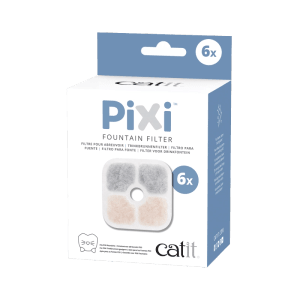 Catit Pixi Ersatzfilter 6er-Pack für Trinkbrunnen, reduziert Magnesium und Kalzium.