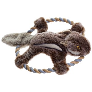 Hunter Hundespielzeug Wildlife Training Eichhörnchen, 30 cm, braun. Intelligenzspielzeug mit Squeaker.